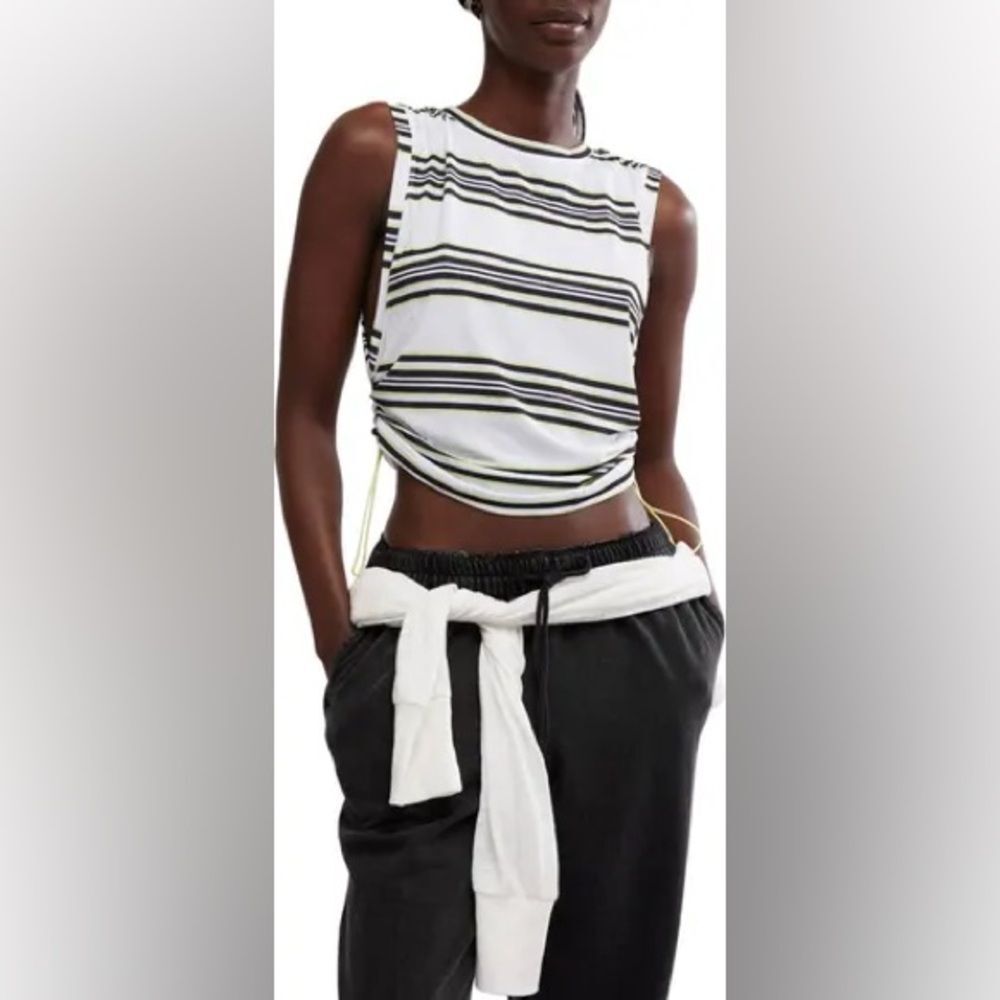 NWT Free People Movement Tempo Sport Mode Striped Muscle Tank - Size Medium